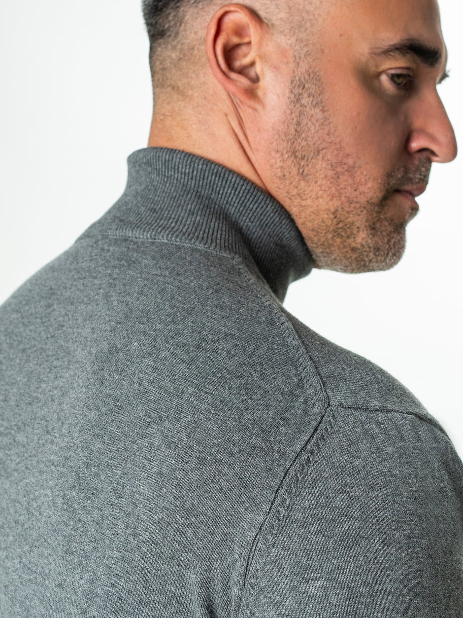 Pulover Tip Helanca Gri Bărbați 100% Bumbac Premium Levent Cottone BMan0007 (7)