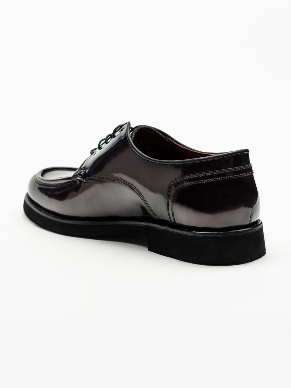 Pantofi Barbati Derby Piele Naturala Bordo Închis BMan0426 (6)