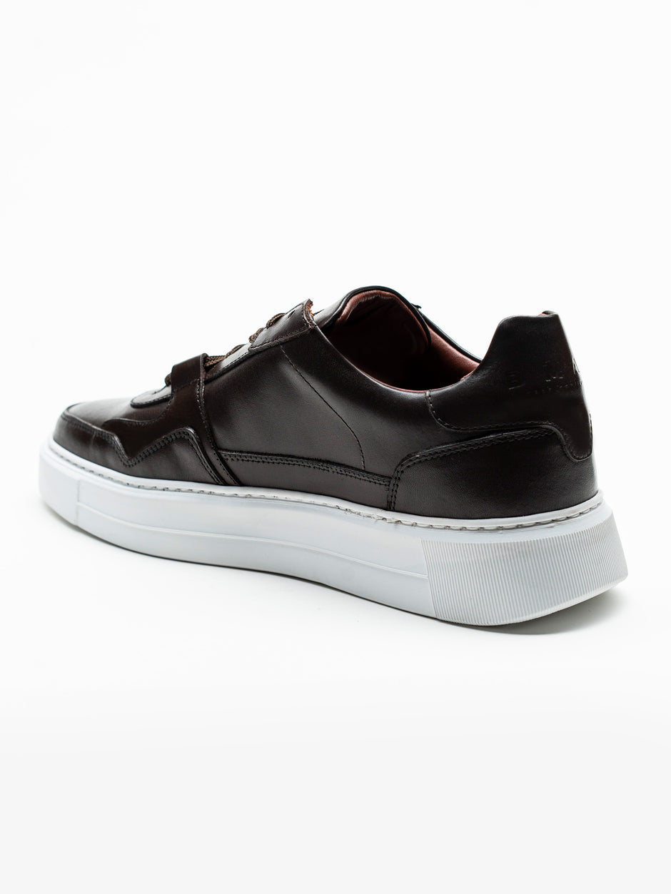 Pantofi Casual Barbati Sneakers Maro Inchis Din 100% Piele Naturala BMan0353 (10)