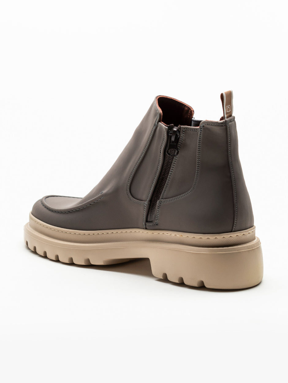 Ghete Barbati Gri Impermeabile Si Interior Din Piele Cu Talpa Din Spuma BMan151 (7)