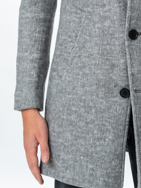 Palton Office Toamna Iarna Barbati Gri Antracit Din Lana Imprimeu Twill BMan116 (5)