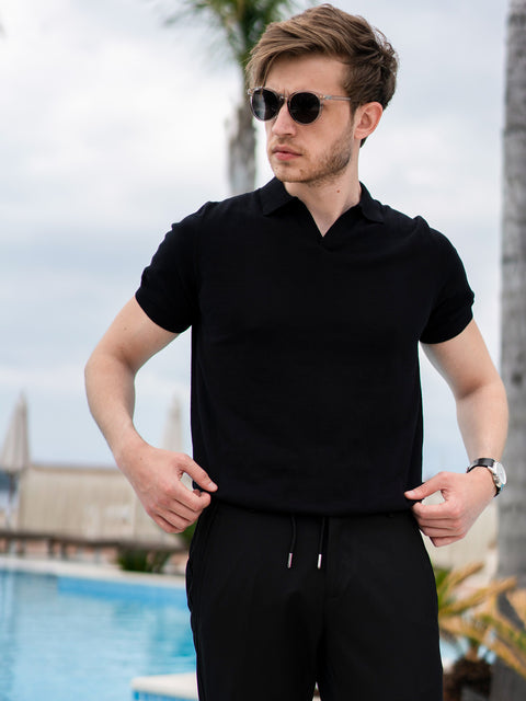 Tinuta Casual Barbati Esentiala Seri de Vara Full Premium Black BMan0705 (3)