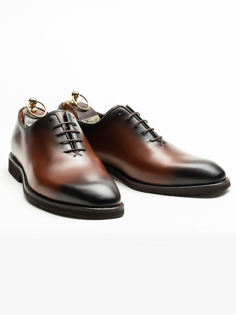 Pantofi Eleganti Oxford Barbati Maro Tobacco 100% Piele Naturala Cu Talpa Spuma BMan0330 (9)