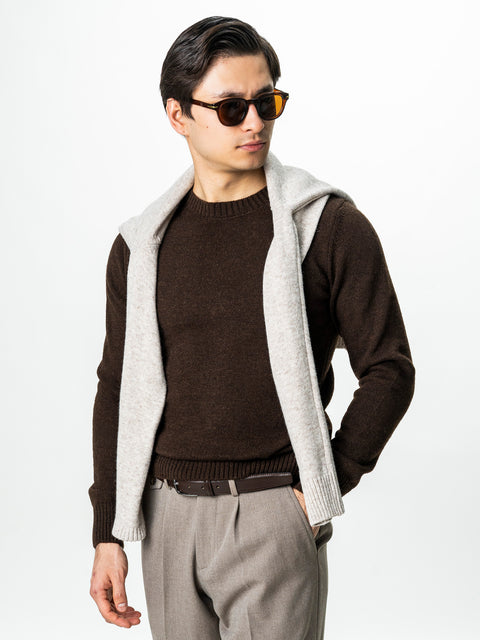 Pulover Barbati Maro Inchis 100% Lana Lambswool BMan0032