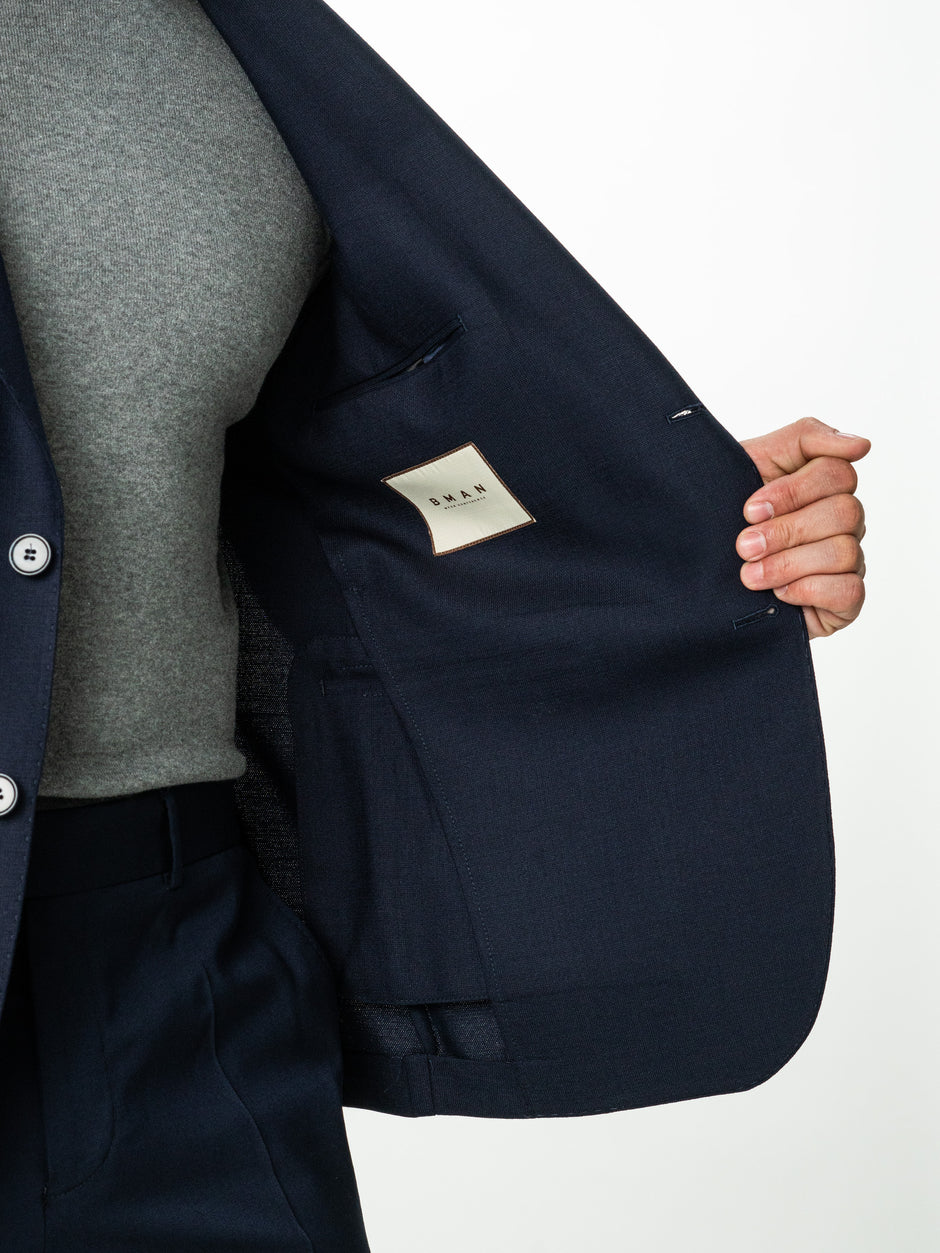 Costum Albastru Bleumarin 100% Lana Vitale Barberis Super 110's BMan0054 (7)