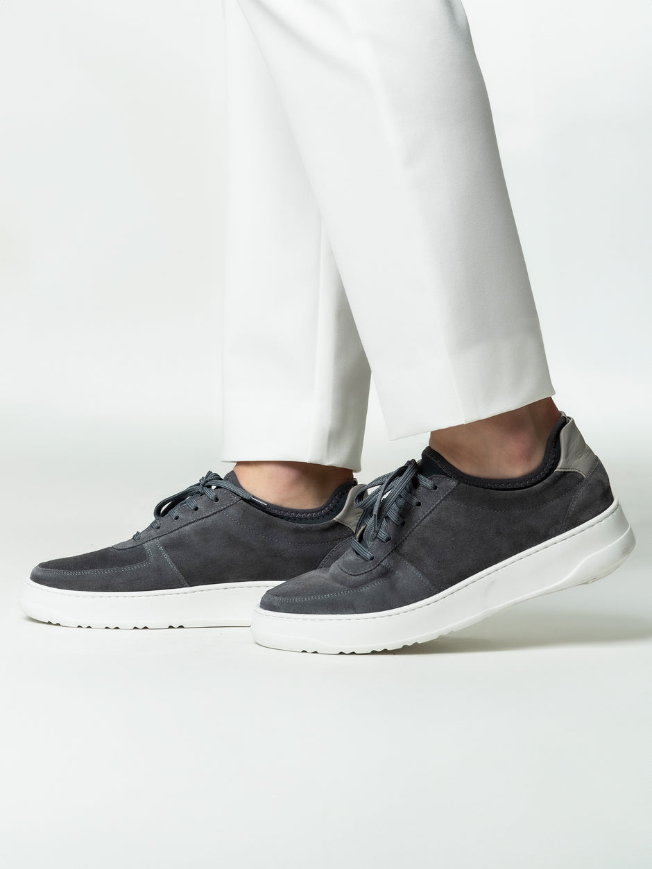 Pantofi Barbati Casual Gri Din Piele Intoarsa Talpa Eva BMan0359 (2)