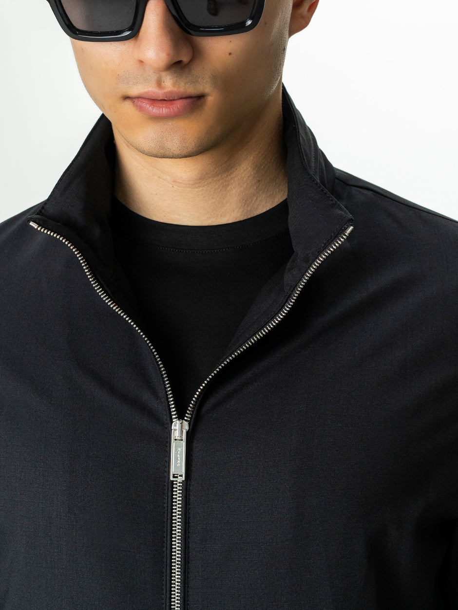 Tracksuit Premium Barbati Negru din Lana cu Gluga Ascunsa BMan0004 (6)