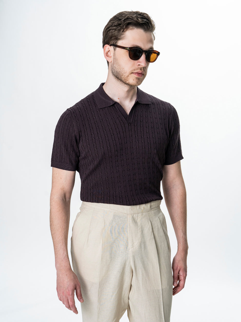 Tricou Polo Maro Cafeniu BMan0106 (6)