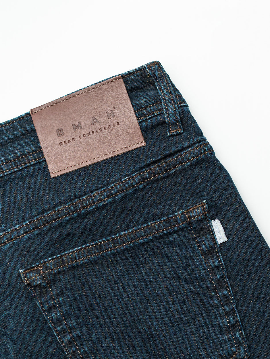 Blugi Barbati Albastru Maroniu Comfort Fit All Season BMan0002 (13)