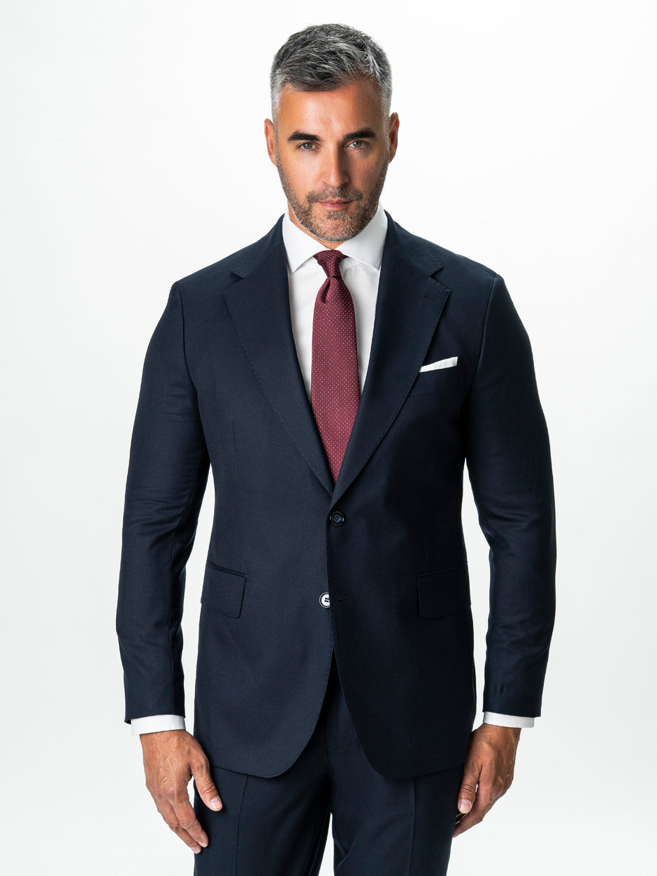 Costum Barbati Bleumarin Vara 100% Lana BMan0058 (5)