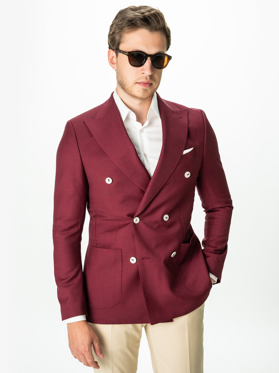 Sacou Doua Randuri Barbati Bordo Lana Vitale Barberis Bman0029 (4)