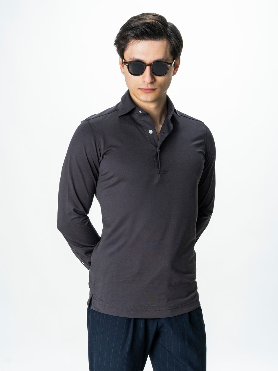 Camasa Barbati Premium Maro Taupe Guler Polo din 100% Bumbac BMan0076 (6)