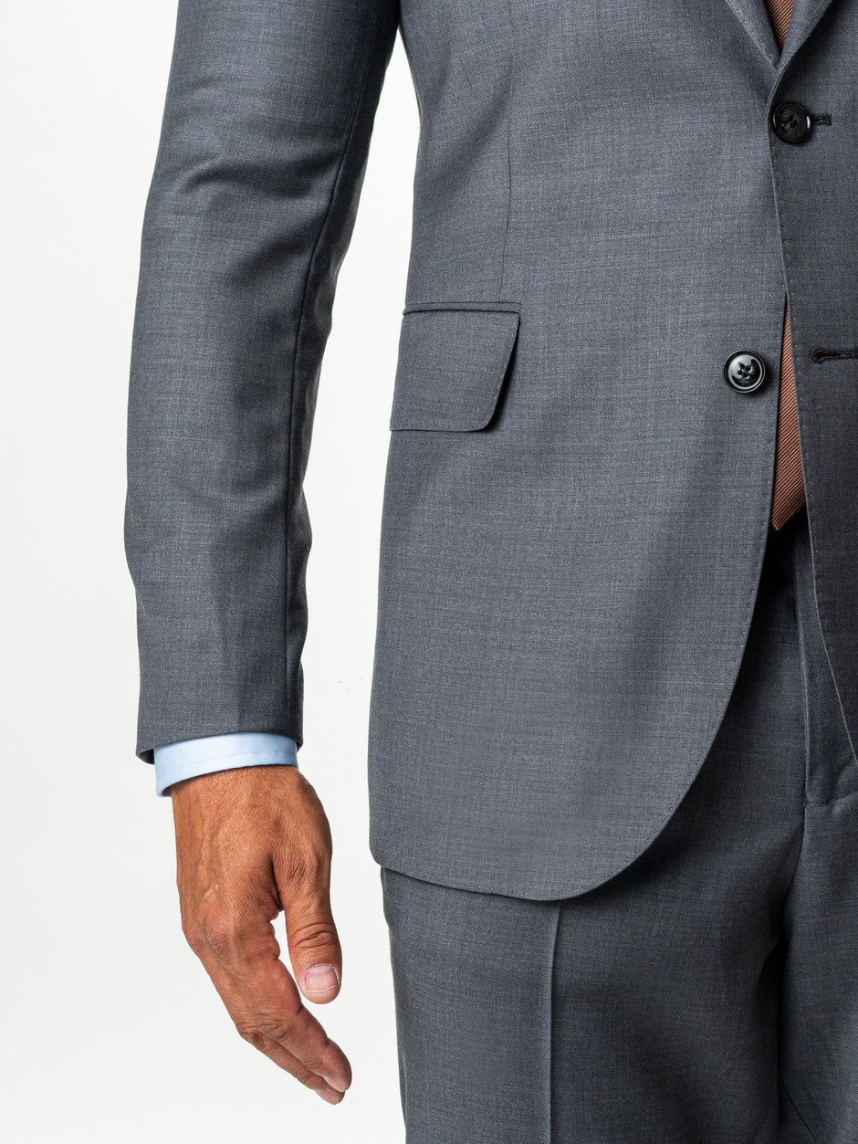Costum Elegant Barbati Gri 100% Lana Vitale Barberis All Season BMan0062 (7)