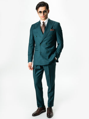 Costum Verde Petrol Barbati Lana Vitale Barberis Super110 BMan0052