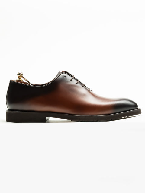 Pantofi Eleganti Oxford Barbati Maro Tobacco 100% Piele Naturala Cu Talpa Spuma BMan0330 (4)