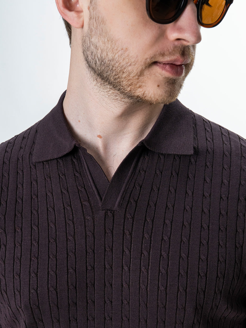 Tricou Polo Maro Cafeniu BMan0106 (2)