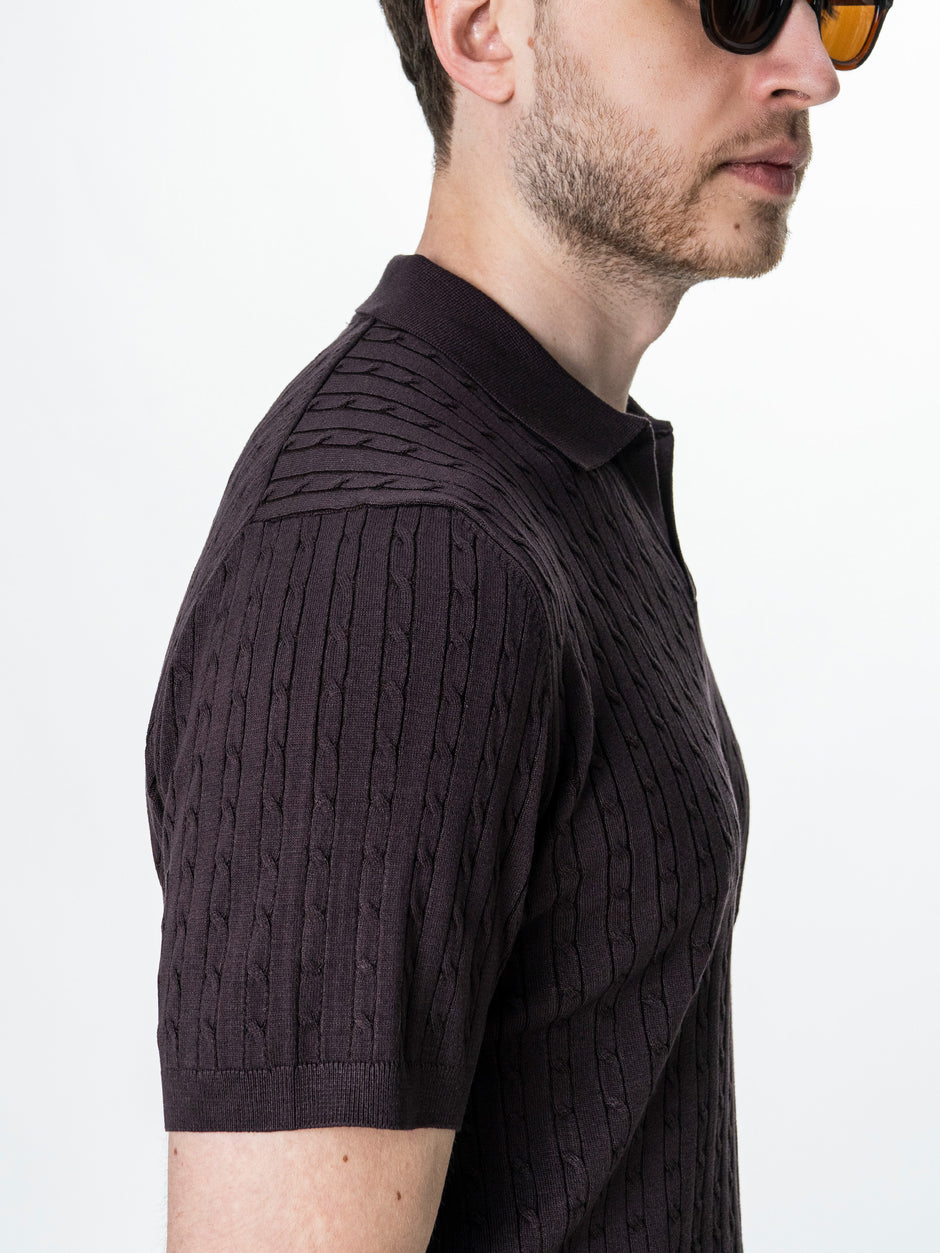 Tricou Polo Maro Cafeniu BMan0106 (8)