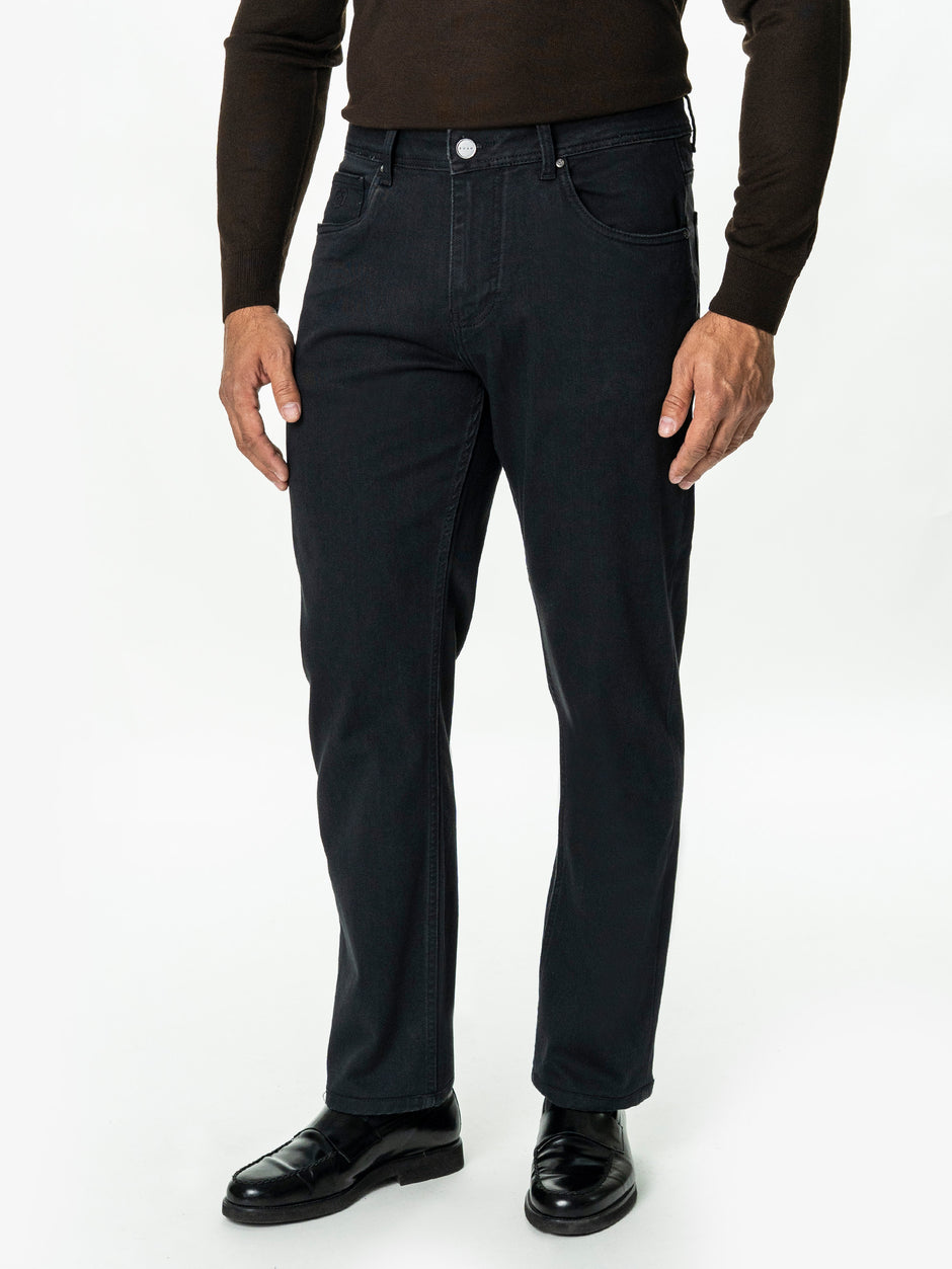 Blugi Barbati Negri Denim T400 Relaxed Fit BMan0011 (7)