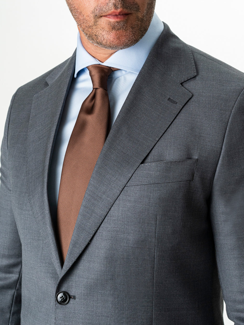 Costum Elegant Barbati Gri 100% Lana Vitale Barberis All Season BMan0062 (3)