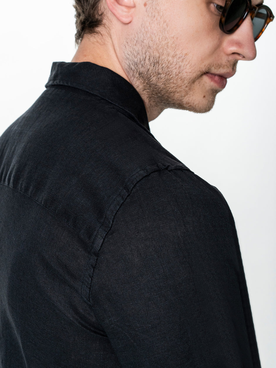 Camasa Barbati Neagra Comfort Fit 100% In Natural Guler Capri BMan0300 (7)