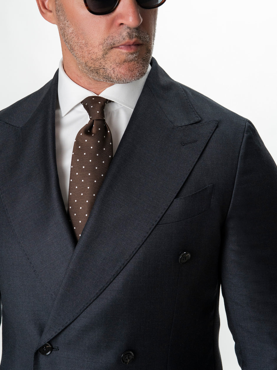 Costum Barbati Gri Inchis 100% Lana Doua Randuri Stofa Vitale Barberis Bman0005 (4)