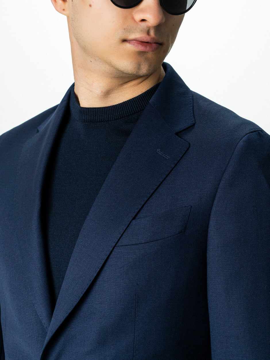 Sacou Barbati Bleumarin All Season 100% Lana Vitale Barberis BMan0059 (3)