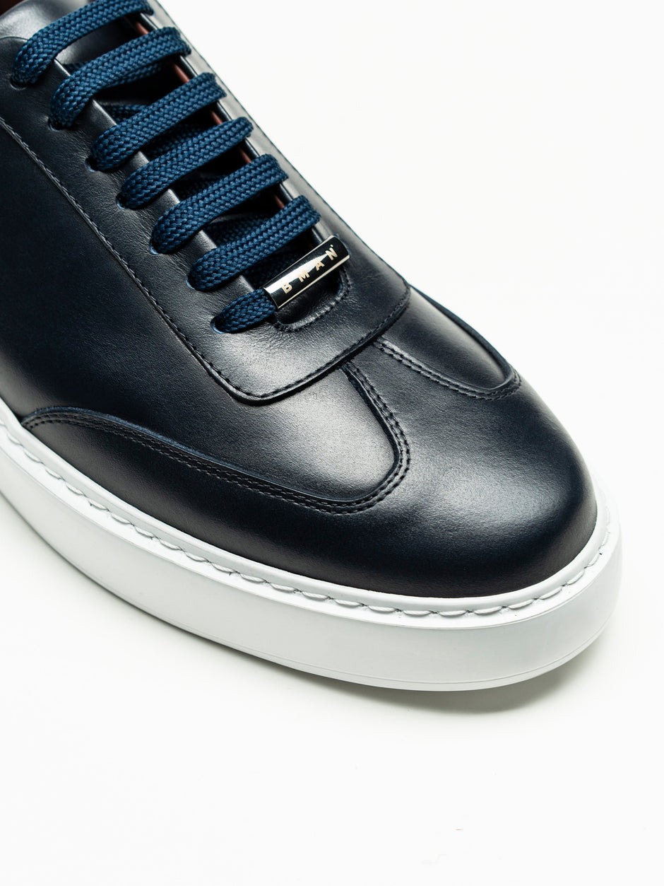 Pantofi Casual Barbati Sneakers Bleumarin 100% Piele Naturala BMan0397 (6)