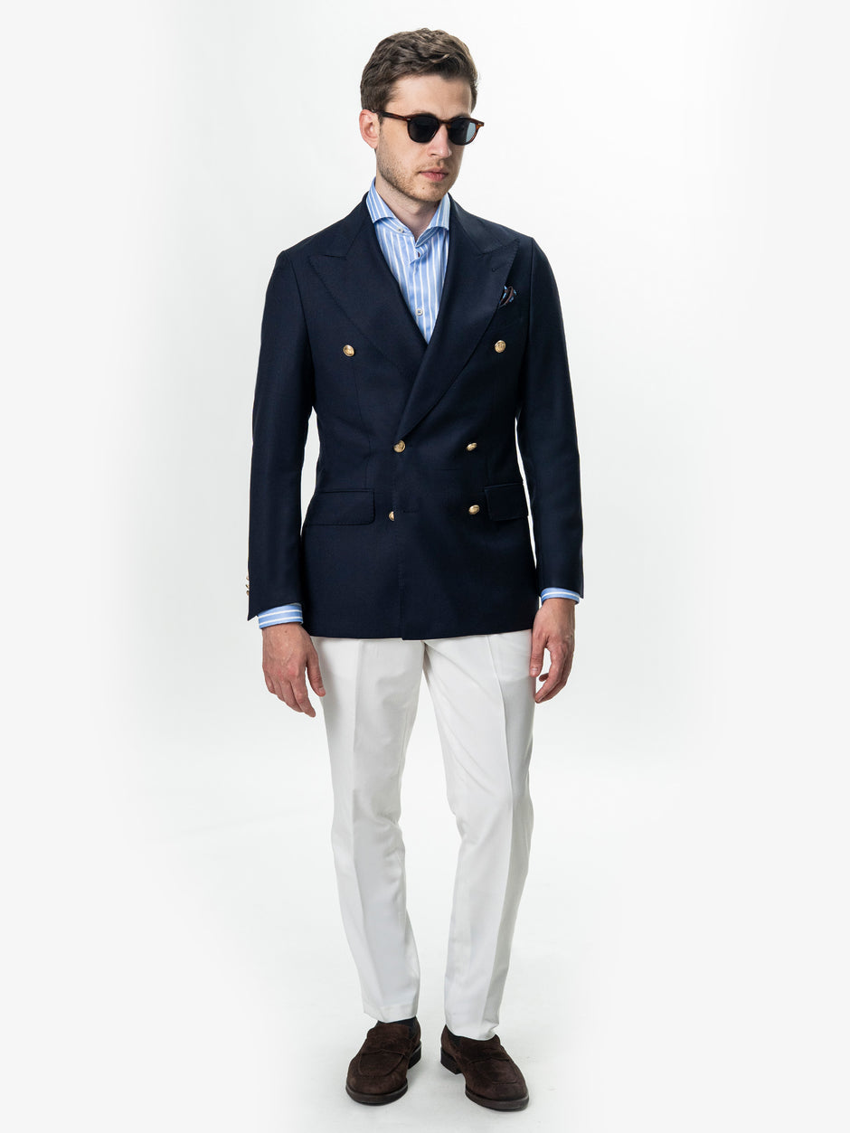 Sacou Barbati Bleumarin La Doua Randuri 100% Lana BMan0131 (7)
