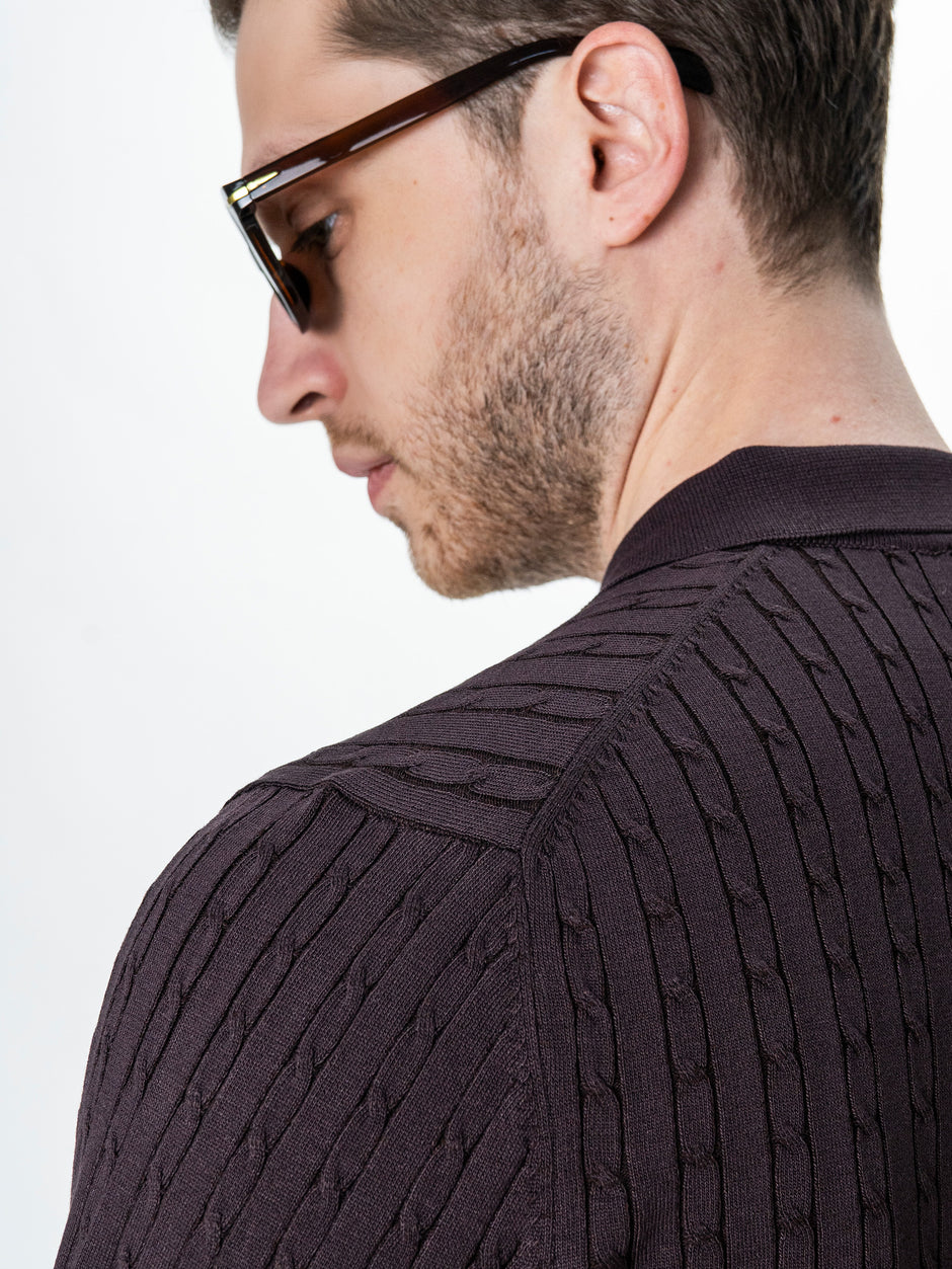Tricou Polo Maro Cafeniu BMan0106 (9)