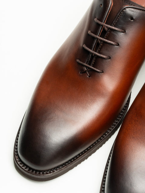 Pantofi Eleganti Oxford Barbati Maro Tobacco 100% Piele Naturala Cu Talpa Spuma BMan0330 (6)