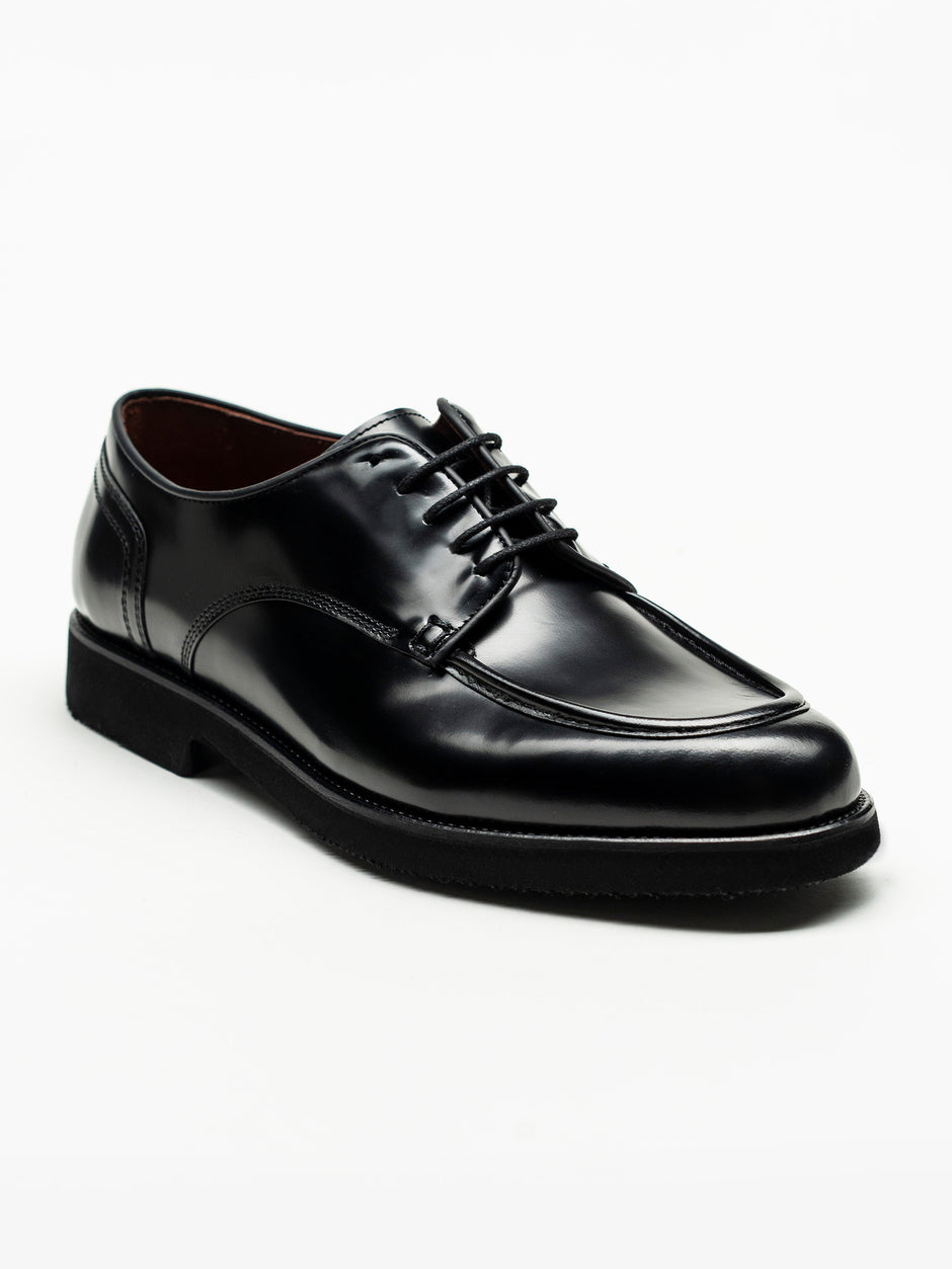 Pantofi Barbati Derby Piele Naturala Negri BMan0426 (5)