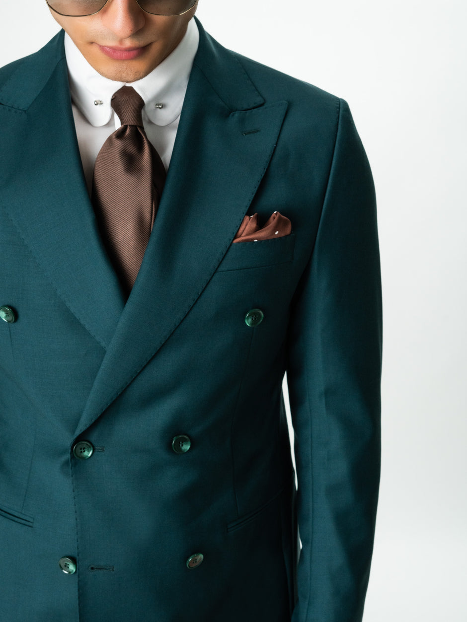 Costum Verde Petrol Barbati Lana Vitale Barberis Super110 BMan0052 (3)