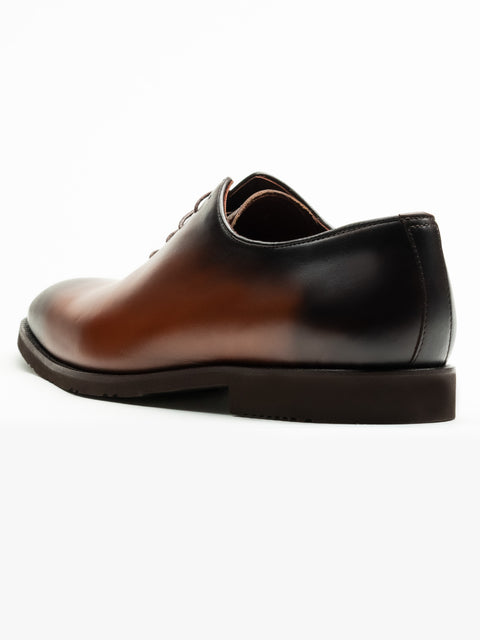 Pantofi Eleganti Oxford Barbati Maro Tobacco 100% Piele Naturala Cu Talpa Spuma BMan0330 (8)