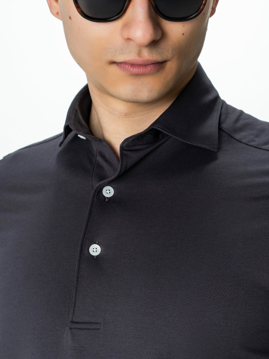 Camasa Barbati Premium Maro Taupe Guler Polo din 100% Bumbac BMan0076 (3)