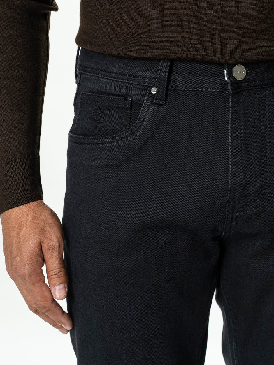 Blugi Barbati Negri Denim T400 Relaxed Fit BMan0011 (8)