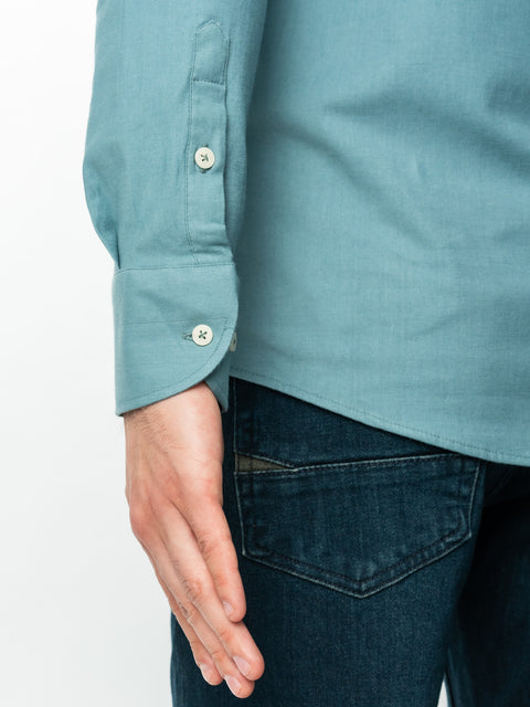 Camasa Bărbați Casual & Weekend Albastru Denim Din Bumbac Natural Tip Flanel BMan0037 (4)