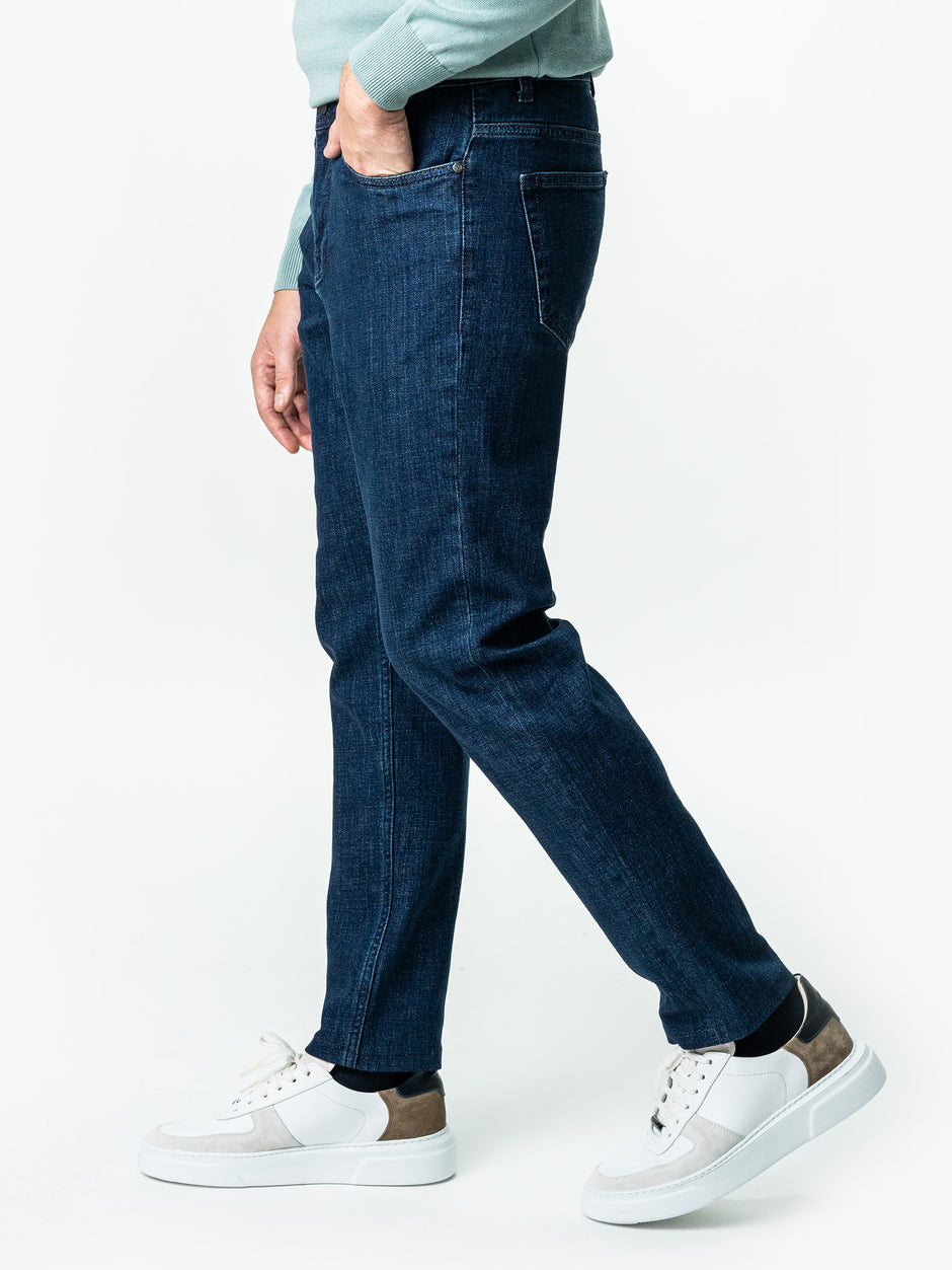 Blugi Barbati Albastru Sters Comfort Fit All Season BMan0001 (4)
