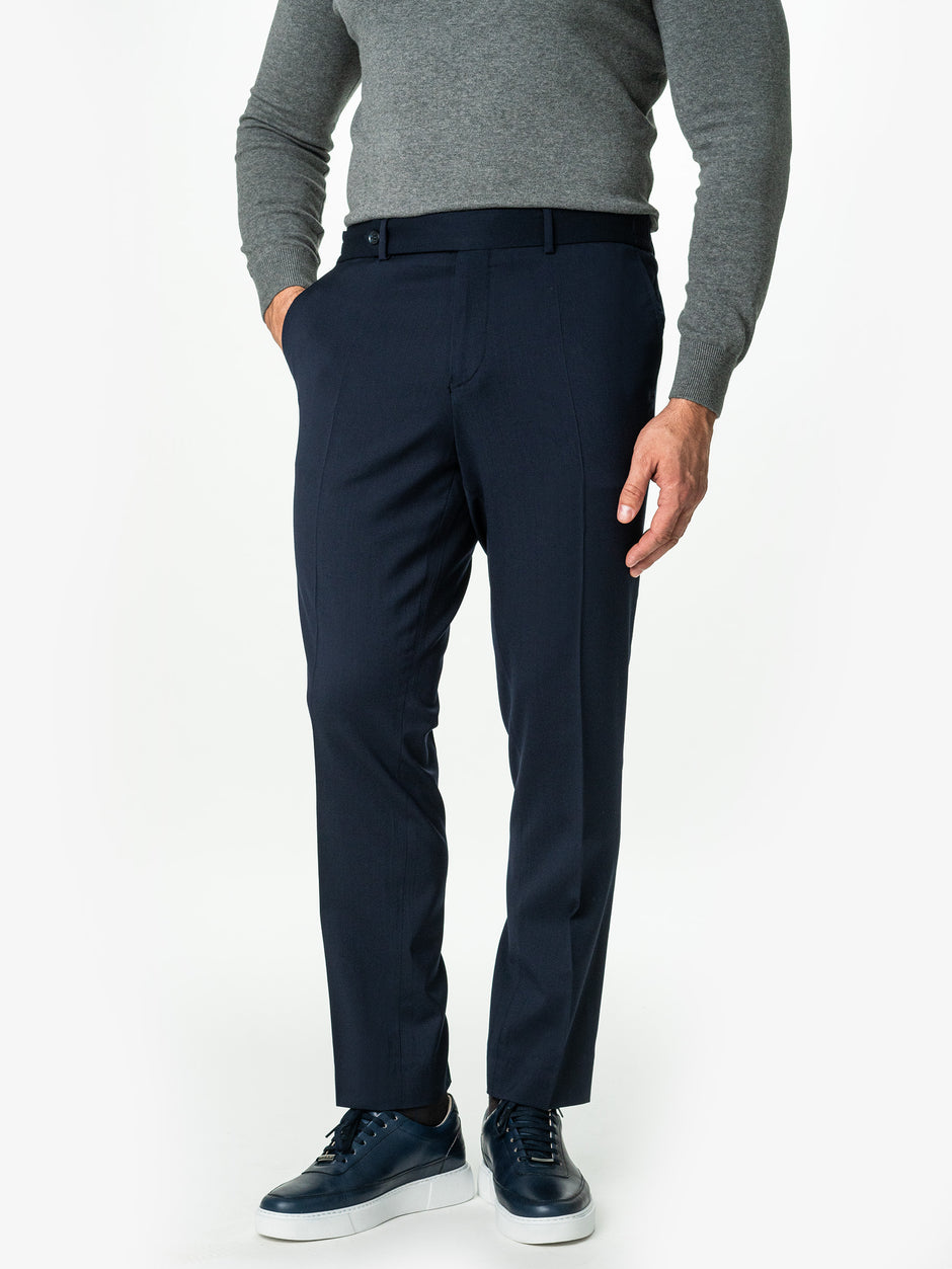 Costum Albastru Bleumarin 100% Lana Vitale Barberis Super 110's BMan0054 (5)