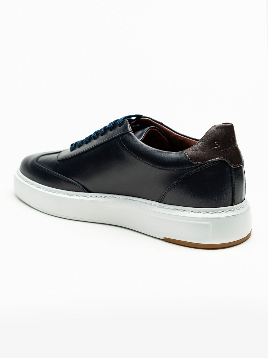 Pantofi Casual Barbati Sneakers Bleumarin 100% Piele Naturala BMan0397 (9)