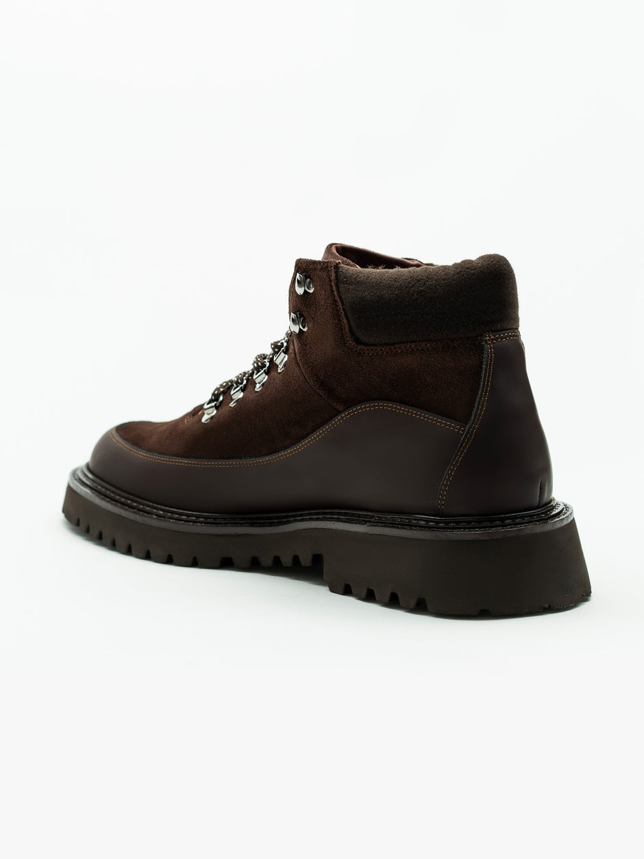 Ghete Barbati Alpine Cafenii Din Piele Cu Talpa EVA BMan152 (5)