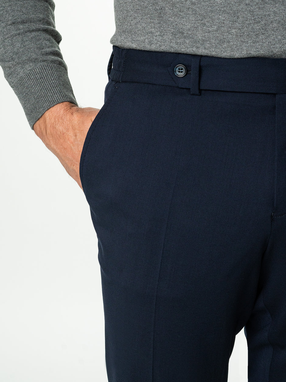 Costum Albastru Bleumarin 100% Lana Vitale Barberis Super 110's BMan0054 (6)
