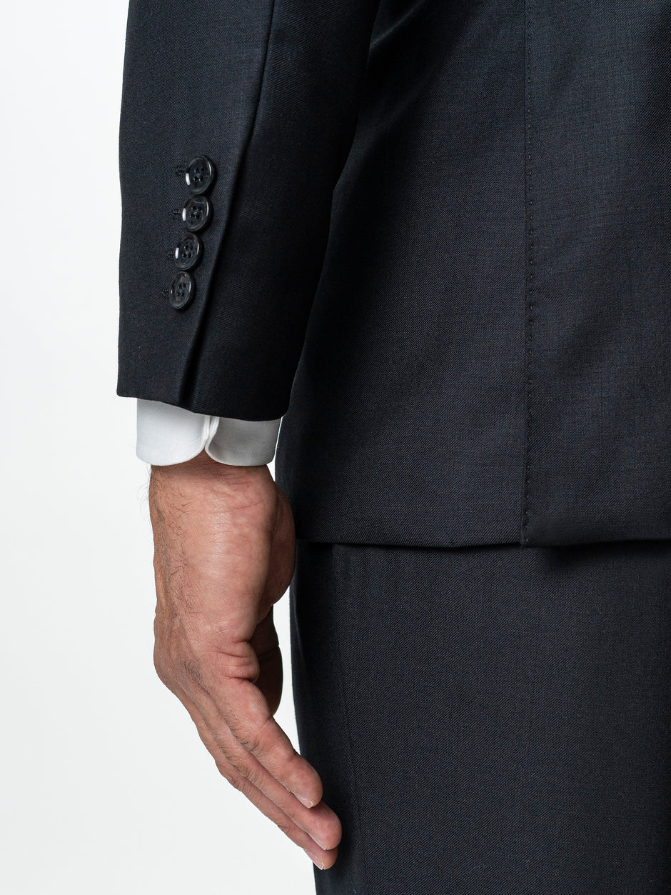 Costum Elegant Barbati Negru Doua Randuri Lana Vitale Barberis Bman0005 (7)