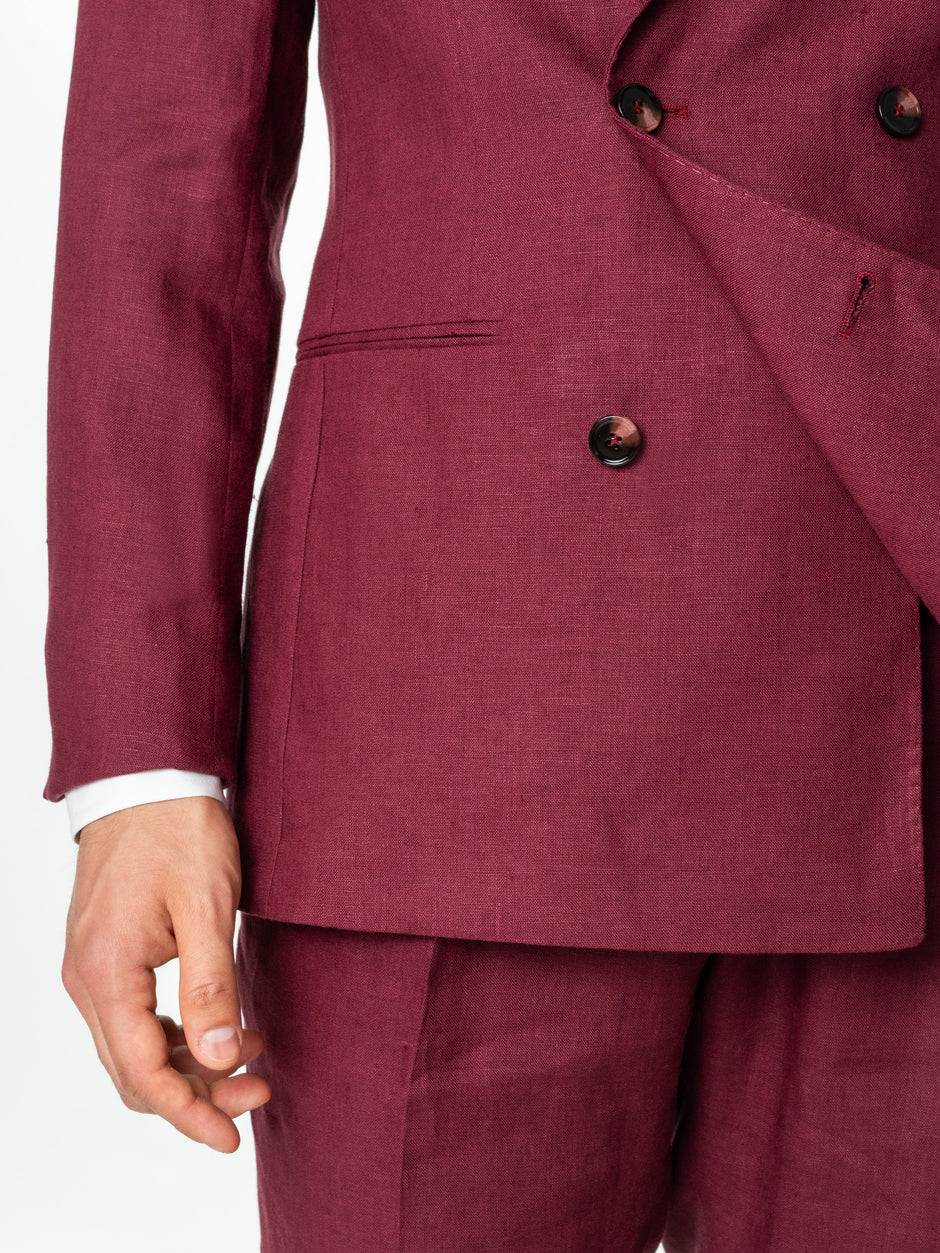 Costum Rosu Visina Putreda Barbati Vitale Barberis Vara Din In Natural BMan0049 (11)