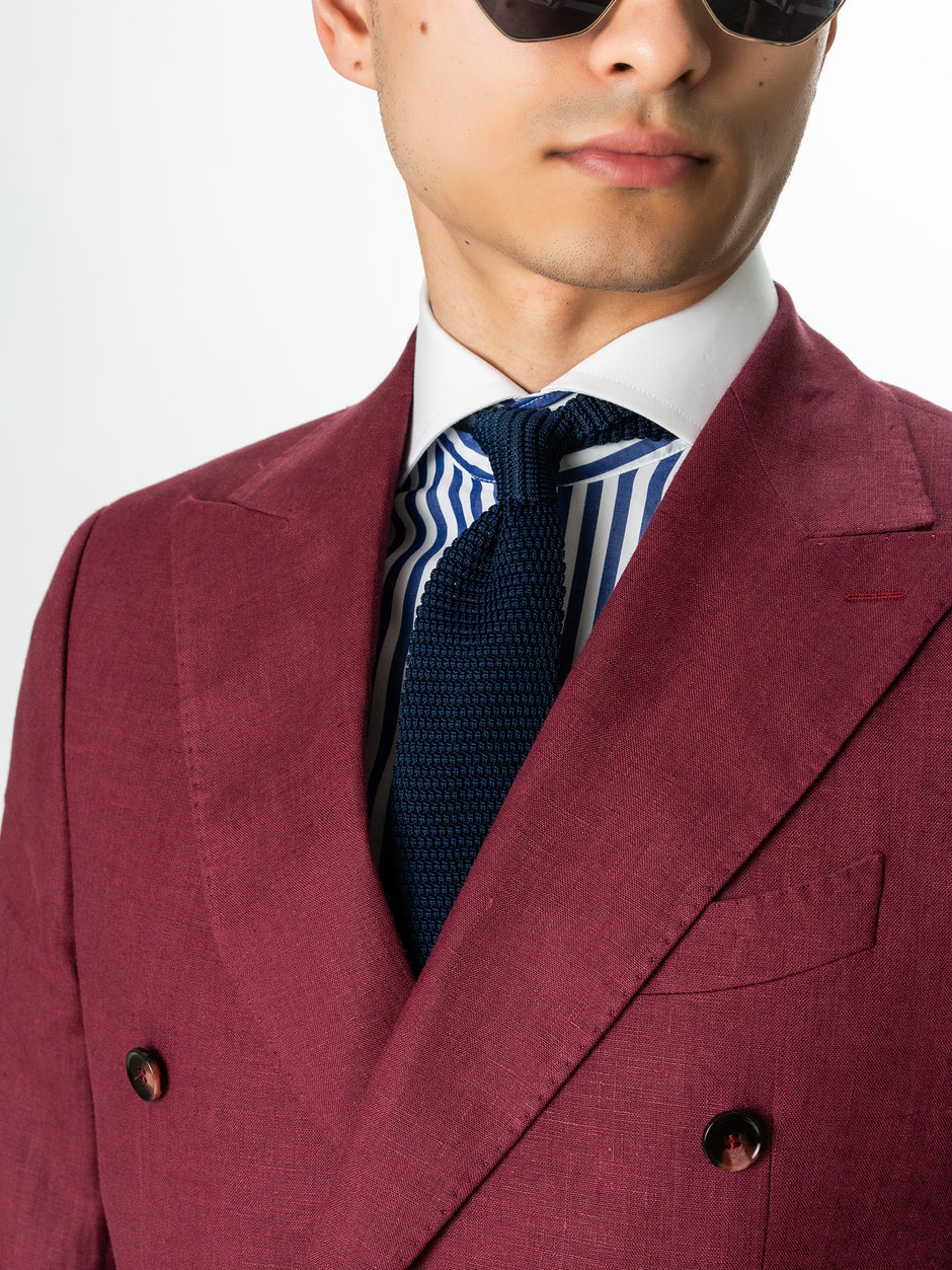Costum Rosu Visina Putreda Barbati Vitale Barberis Vara Din In Natural BMan0049 (6)