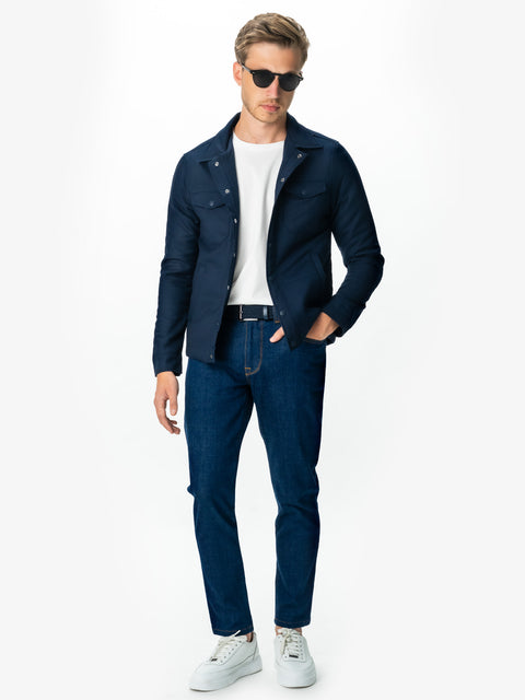 Geaca Office Barbati Bleumarin Sezon Toamna Design Safari BMan0225 (3)
