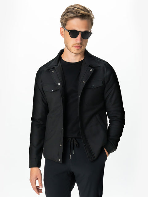 Geaca Office Barbati Neagra Sezon Toamna Design Safari BMan0225 (5)