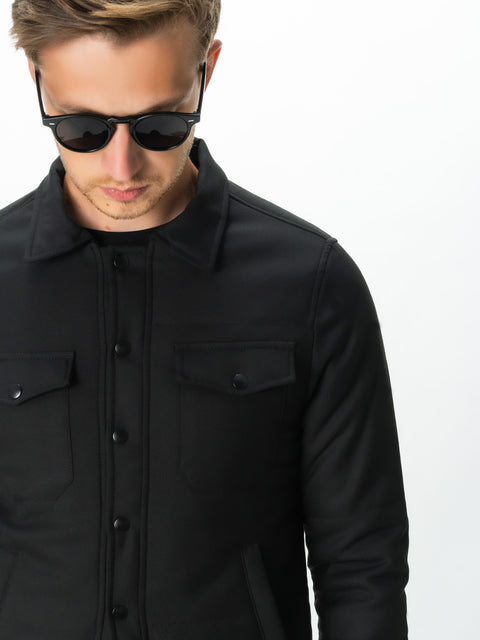 Geaca Office Barbati Neagra Sezon Toamna Design Safari BMan0225 (6)
