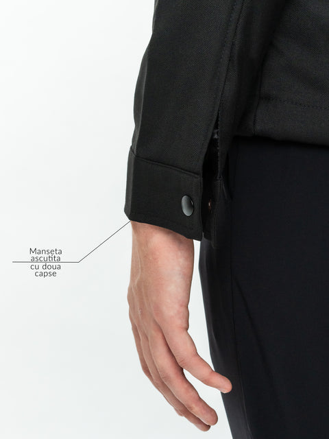Geaca Office Barbati Neagra Sezon Toamna Design Safari BMan0225 (4)