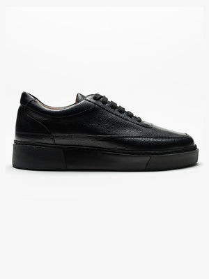Pantofi Casual Barbati Negri Complet Tip Sneakers Din Piele Naturala BMan0383