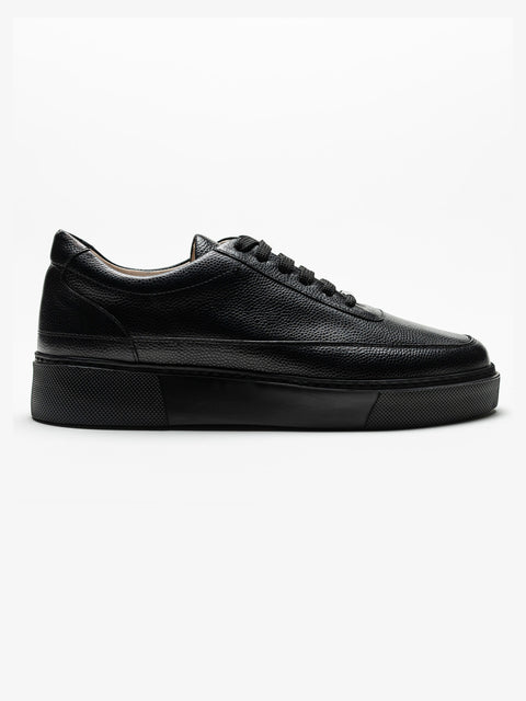 Pantofi Casual Barbati Negri Complet Tip Sneakers Din Piele Naturala BMan0383
